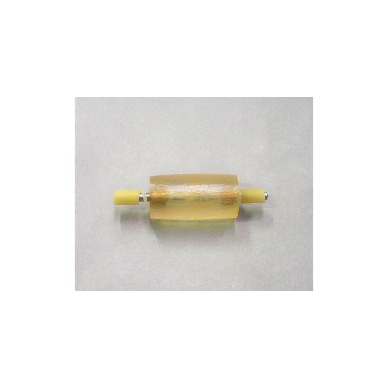 Pulley, upper with axel and rubber bushings, negative dome